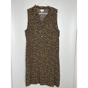Lauren Ralph Lauren Sleeveless Dress Cotton Blend Floral Petal Gradient Size 14W